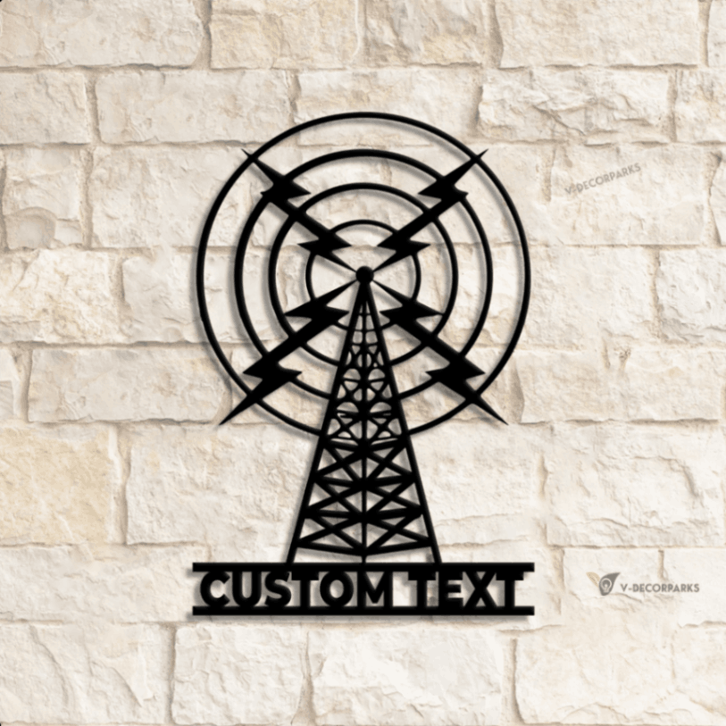 Custom Ham Radio Metal Wall Art Led Light Personalized Amateur Radio