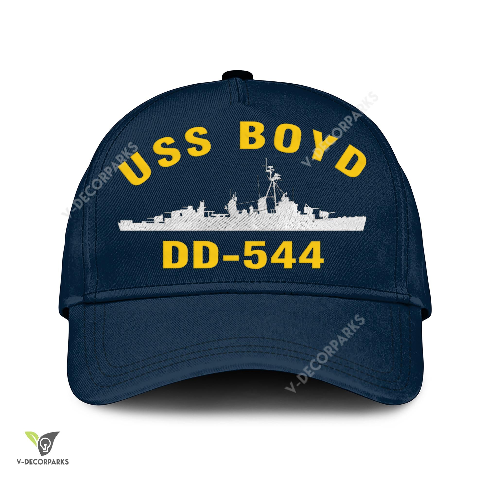 Uss Boyd Dd 544 Classic Baseball Cap Gift For Navy Veteran Custom