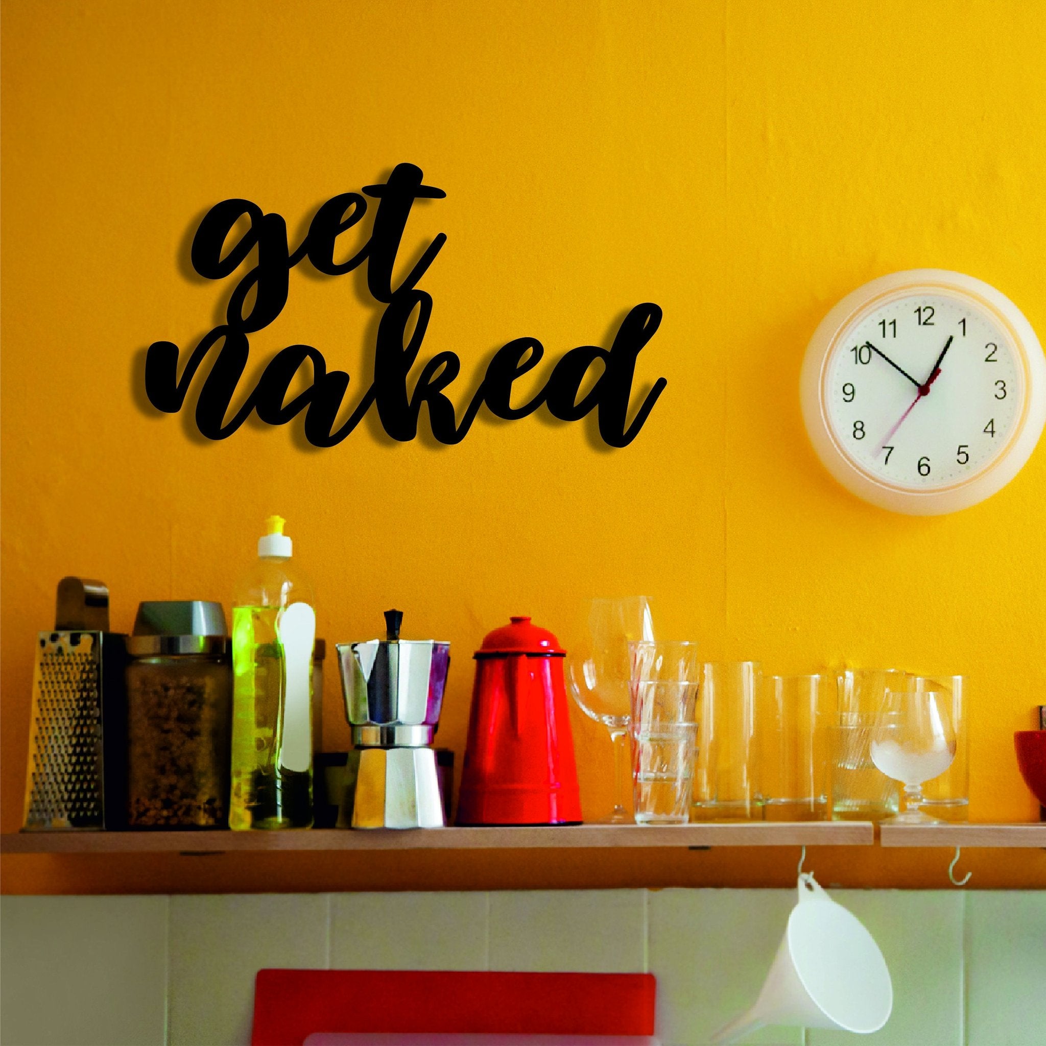 Get Naked Metal Wall Art Motivational Metal Wall Decor Metal Home