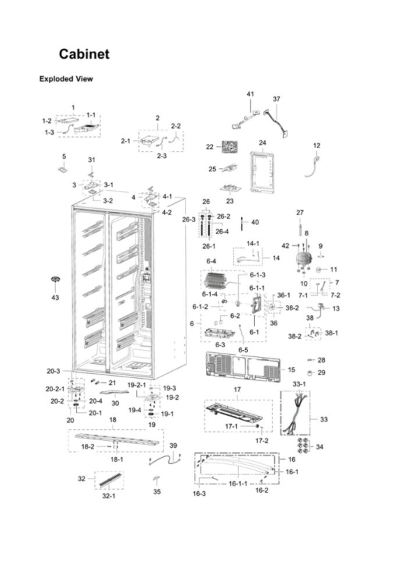 Samsung Rsg Aabp Xaa Side By Side Refrigerator Partswarehouse