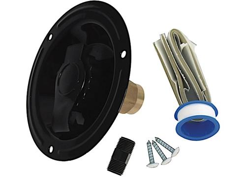 Valterra Products Llc Water Inlet Recessed Metal Flange Fpt Black