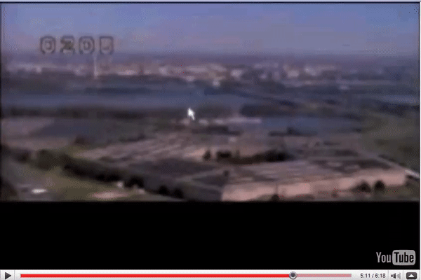 PREVIOUSLY HIDDEN VIDEO SHOWING A CRUISE MISSILE HITTING THE PENTAGON ON 9-11🚀🏢💥(VIDEO)