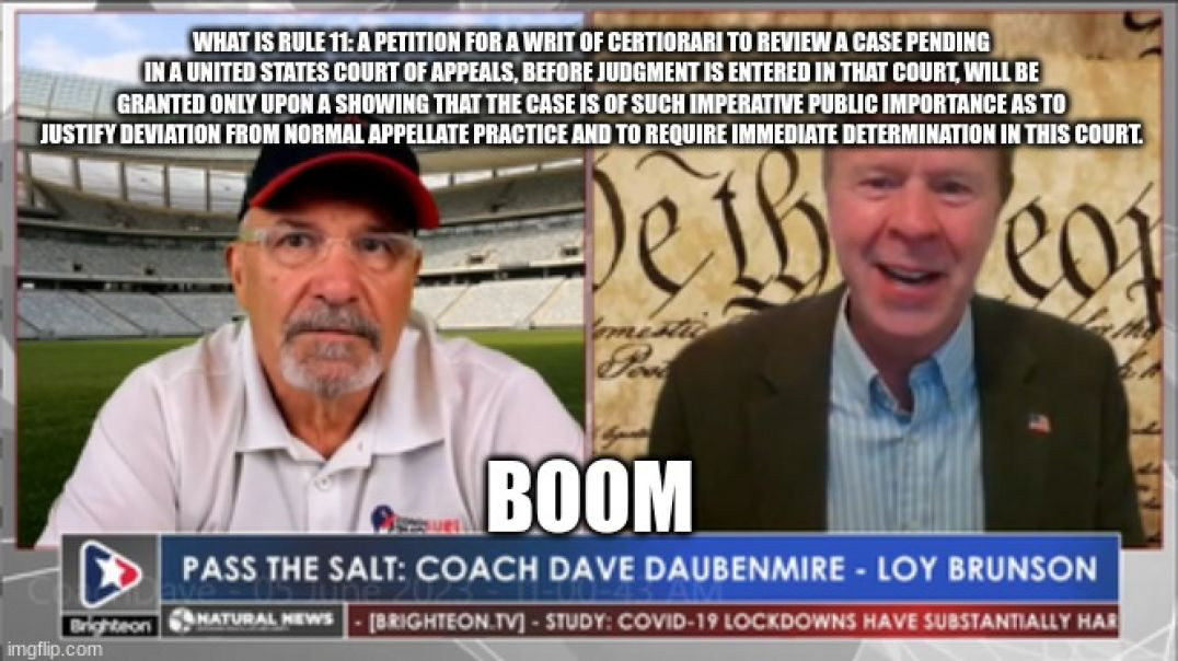 COACH DAVE & LOY BRUNSON 🏈⛪🏛️⚖️📜📩🇺🇸 BE TRUE TO YOUR OATH 📺 BRIGHTEON.TV