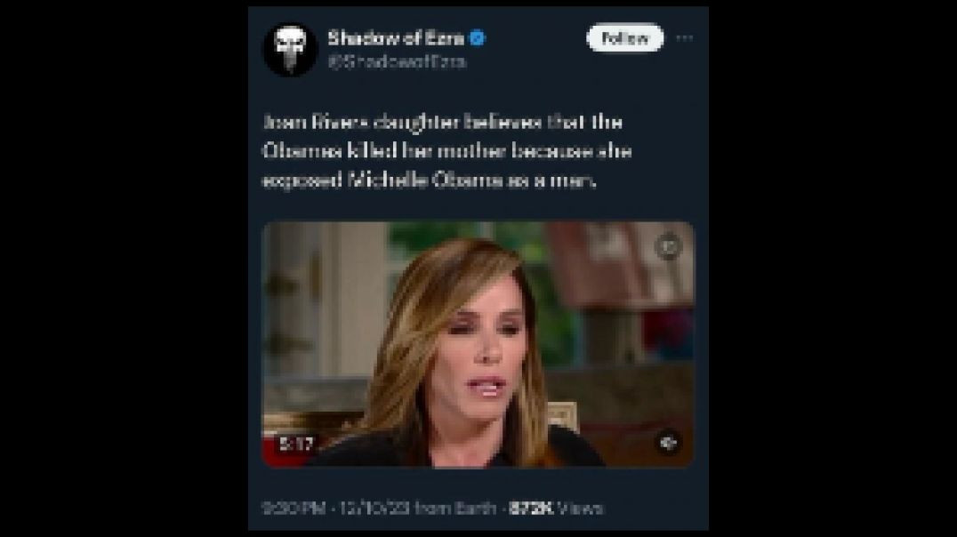 ⁣JOAN RIVERS' DAUGHTER BELIEVES THAT THE OBAMAS KILLED HER MOTHER BECAUSE SHE EXPOSED 🍆 BIG MIKE