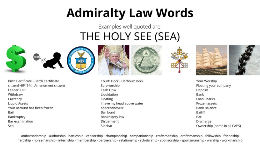 ADMIRALTY LAW WORDS! ⚓ THE LAW OF THE SEA [=SLAVERY LAW = PRES]