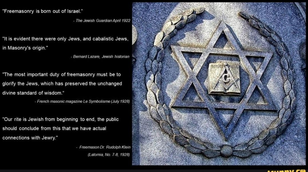 THE ZIONISTS ARE FREEMASONS. THIS. 👇