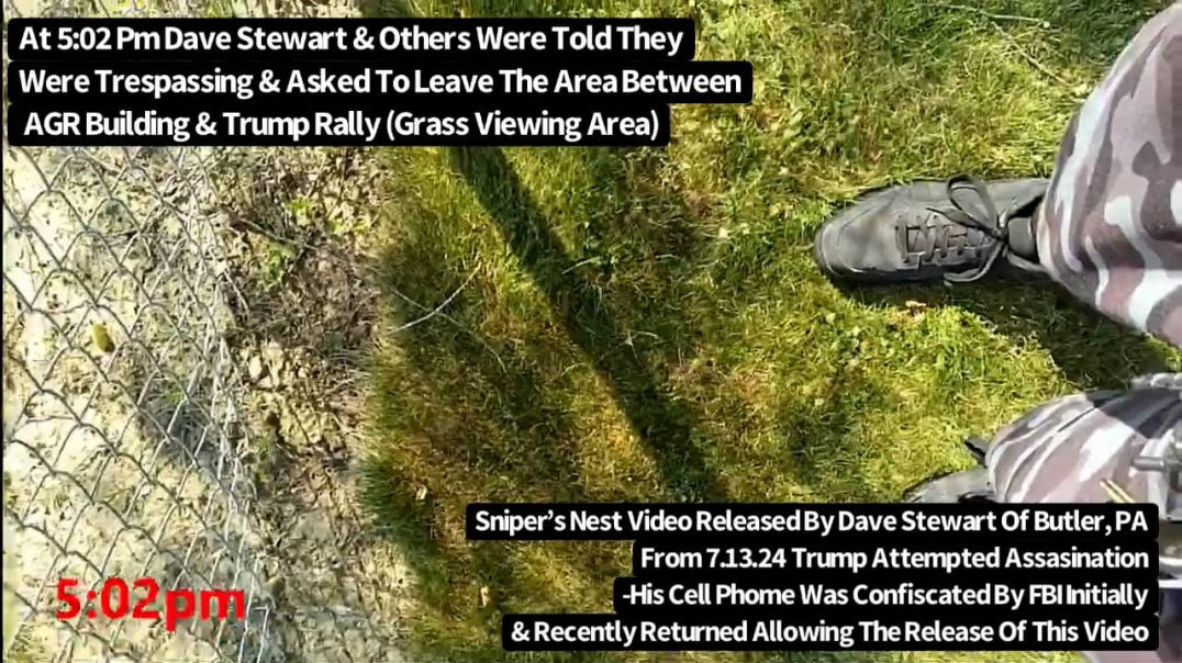 ⁣TRUMP SHOOTING EVENT ☈ SNIPER'S NEST VIDEO RELEASED BY DAVE STEWART OF BUTLER, PA