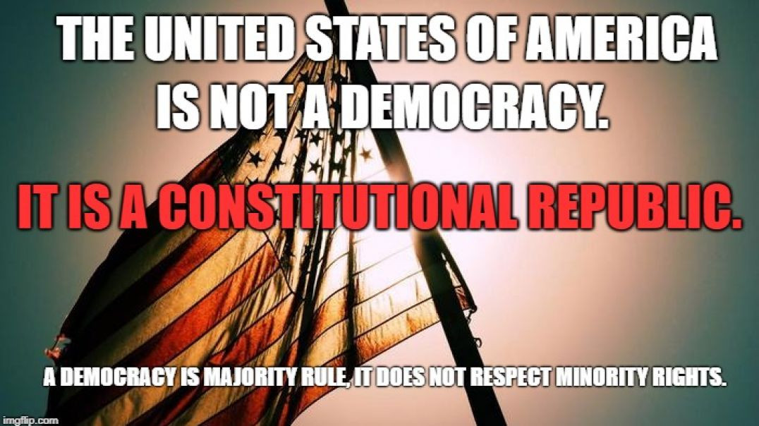 ⁣IN AMERICA 🇺🇲 WE LIVE IN A CONSTITUTIONAL REPUBLIC NOT A DEMOCRACY