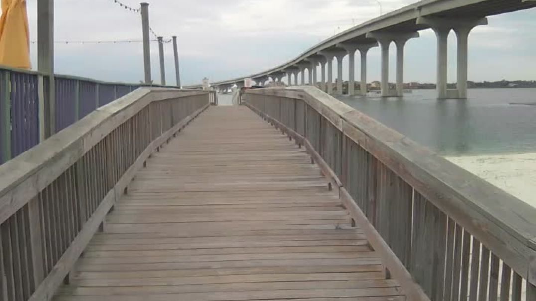 ⁣Unique Bordwalk With Bridge Views Near St. Augustine Florida USA!