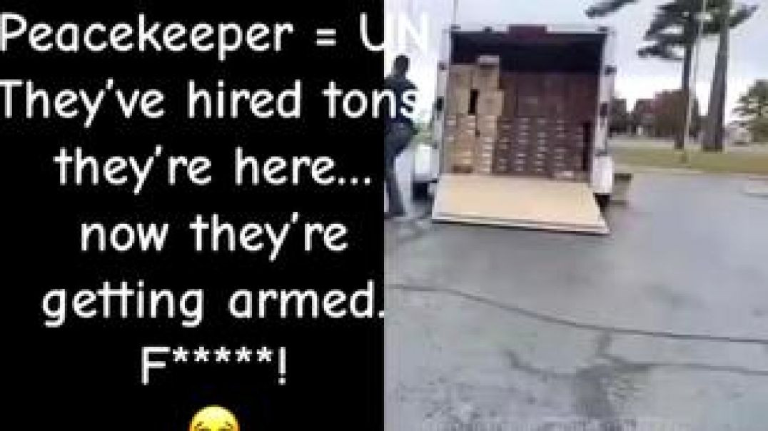 ⁣ENTIRE DELIVERY TRUCK FULL OF GUNS ☭ LABELED 'US PEACEKEEPERS'