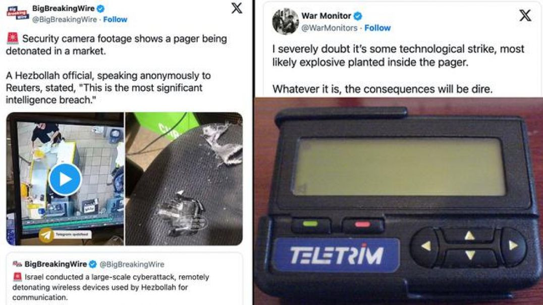 ⁣HEZBOLLAH PAGERS DETONATED REMOTELY BY MOSSAD ₪ [TIME BOMB}