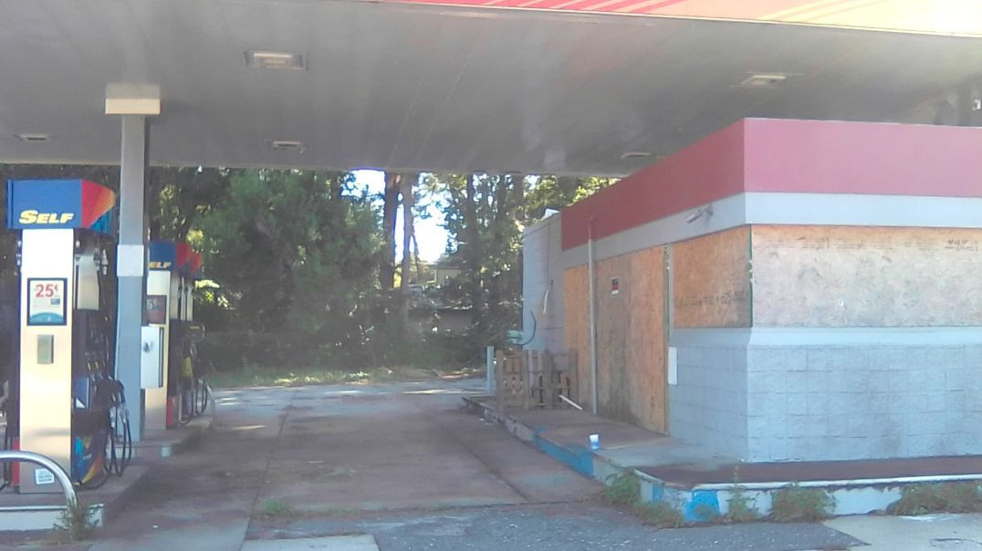 ⁣Abandoned gas station slum location where Whites are forced to lie about staying for months!