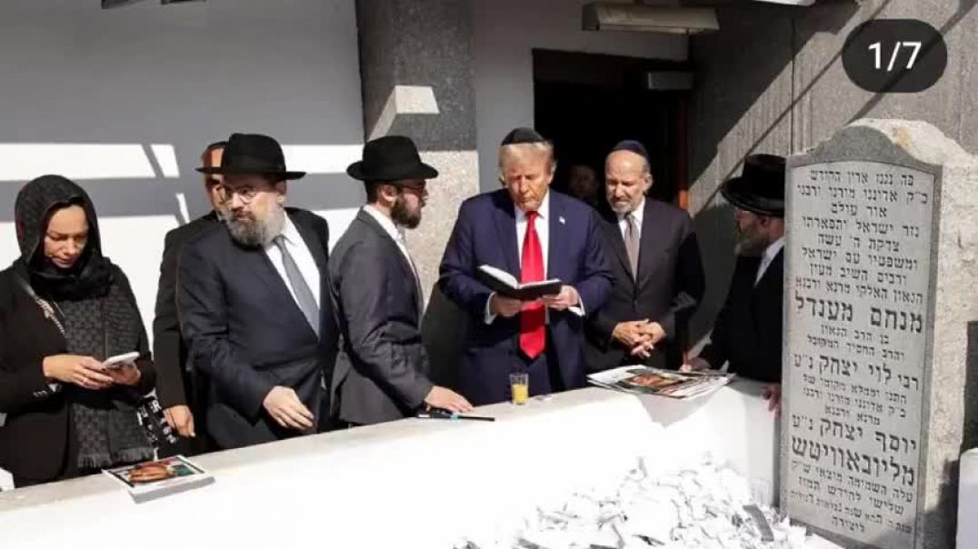 ⁣Taxpayer funded terrorist donald trump converts to jew in israel while we die without shelter!