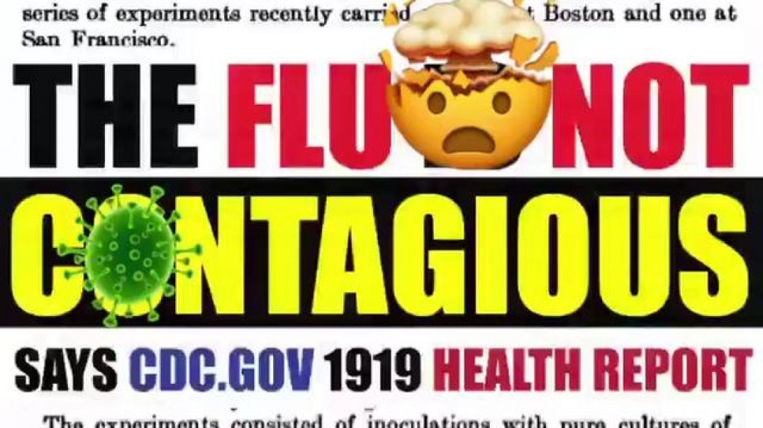 💥THE FLU IS NOT CONTAGIOUS