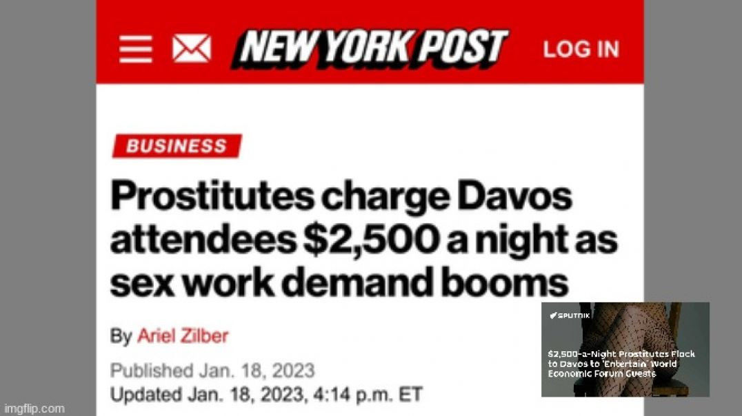 ⁣THOUSANDS OF PROSTITUTES RE BEING FLOWN TO DAVOS CHARGING UP TO 💲2,500 A NIGHT❗