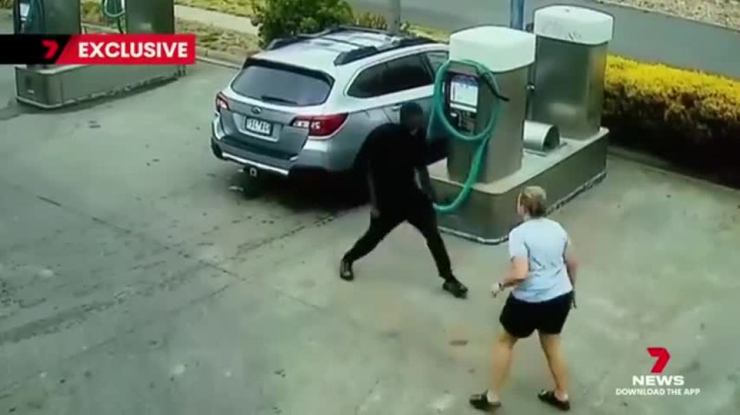 ⁣Invading black male predator attacks White lady going to her car!