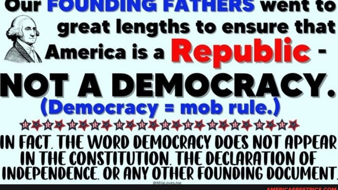 ⁣THE WORD DEMOCRACY DOES NOT APPEAR  IN THE CONSTITUTION OR THE BILL OF RIGHTS 🇺🇸 [BAIT AND SWITCH]