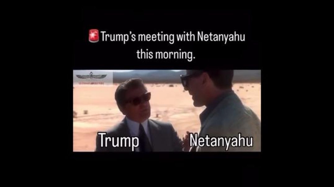 ⁣TRUMP'S MEETING WITH NETANYAHU THIS MORNING 🤣 [AS REPRESENTED BY THE DESERT SCENE IN CASINO]