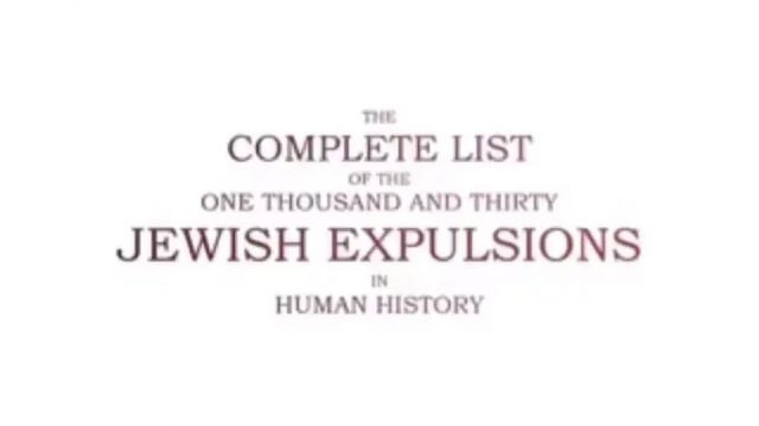 ⁣THE COMPLETE LIST ₪ OF THE 1,030 JEWISH EXPULSIONS IN HUMAN HISTORY