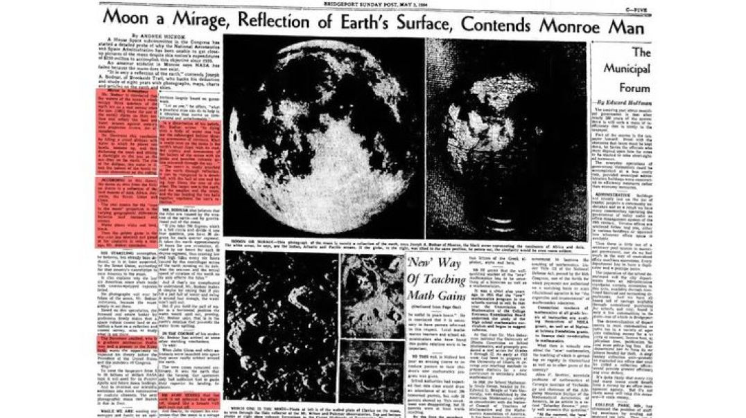 THE MOON IS A MIRAGE AND REFLECTION OF EARTH'S SURFACE 📰 BRIDGEPORT SUNDAY POST, MAY 3, 1964