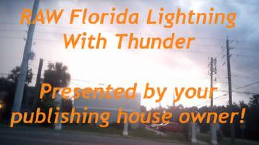 RAW Lightning With Thunder Rain Walk Over Bridges Through Jacksonville Florida USA