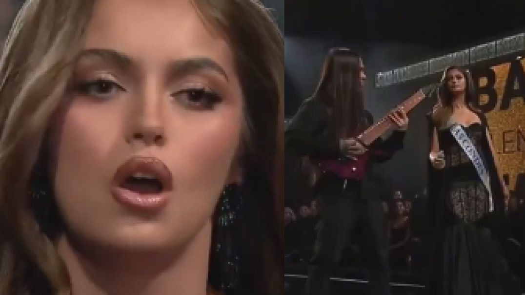⁣A CANDIDATE FOR MISS WORLD CHILE SINGS 🎤 SOME DEATH METAL DURING THE PAGEANT SEMIFINALS