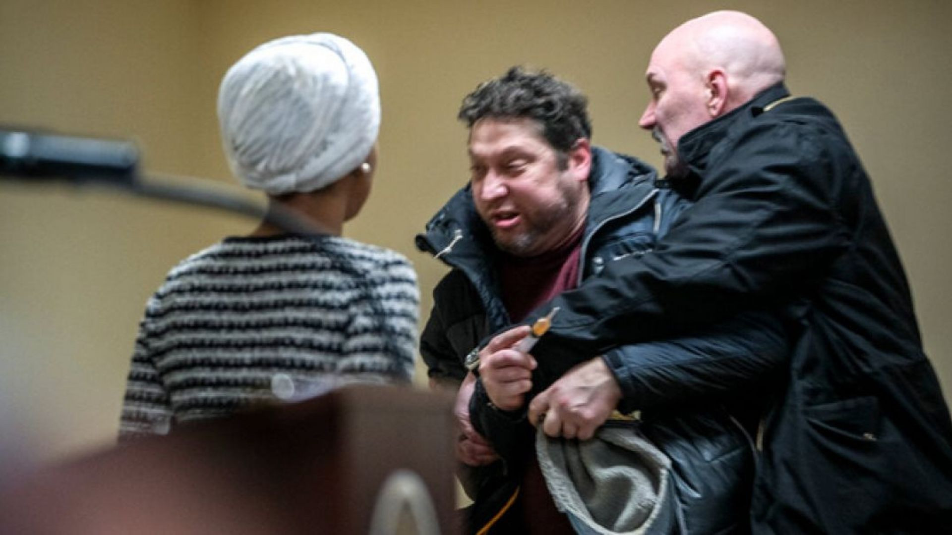 BROTHER BANGER ILHAN OMAR 💨 SPRAYED DURING ICE TOWN HALL