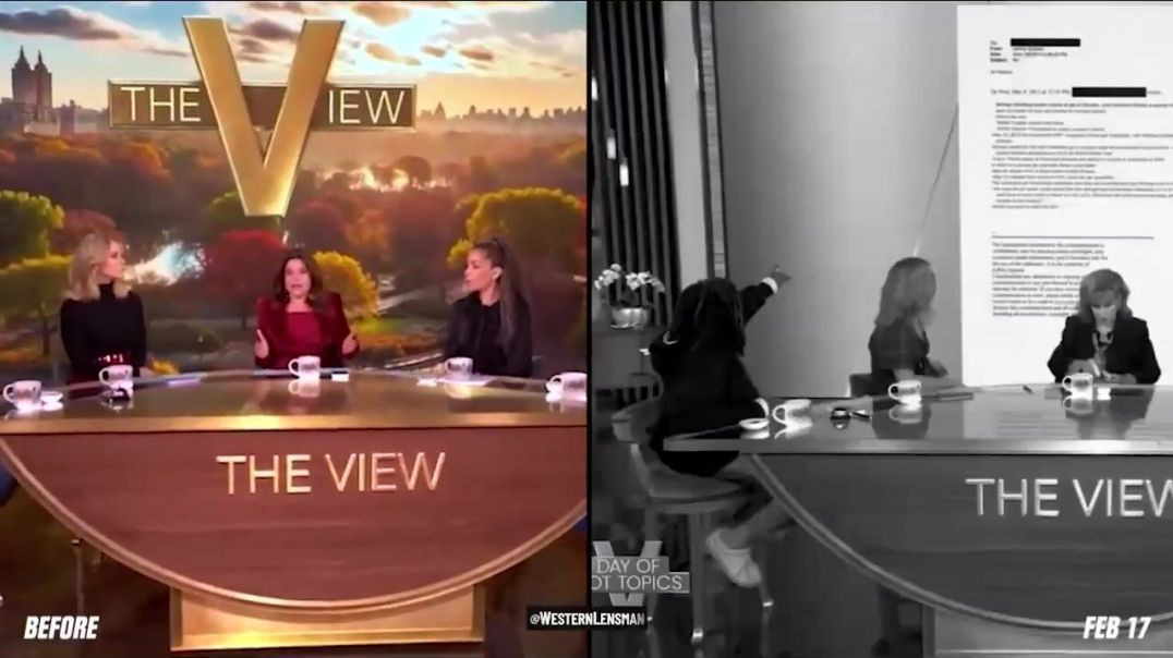 THESE LOSERS ON THE VIEW CHANGED THEIR STANCE AFTER WHOOPI'S NAME WAS DROPPED IN THE EPSTEIN F