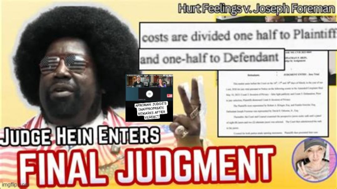 WHY WAS AFROMAN CHARGED WITH HALF OF THE COURT COSTS IN THIS RIDICULOUS CASE❓