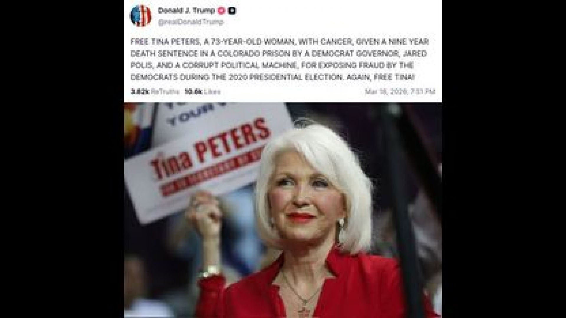 ⁣THE ONLY REASON TINA PETERS IS IN JAIL 🗳 IS BECAUSE SHE CAN EXPOSE DOMINION VOTING SYSTEMS