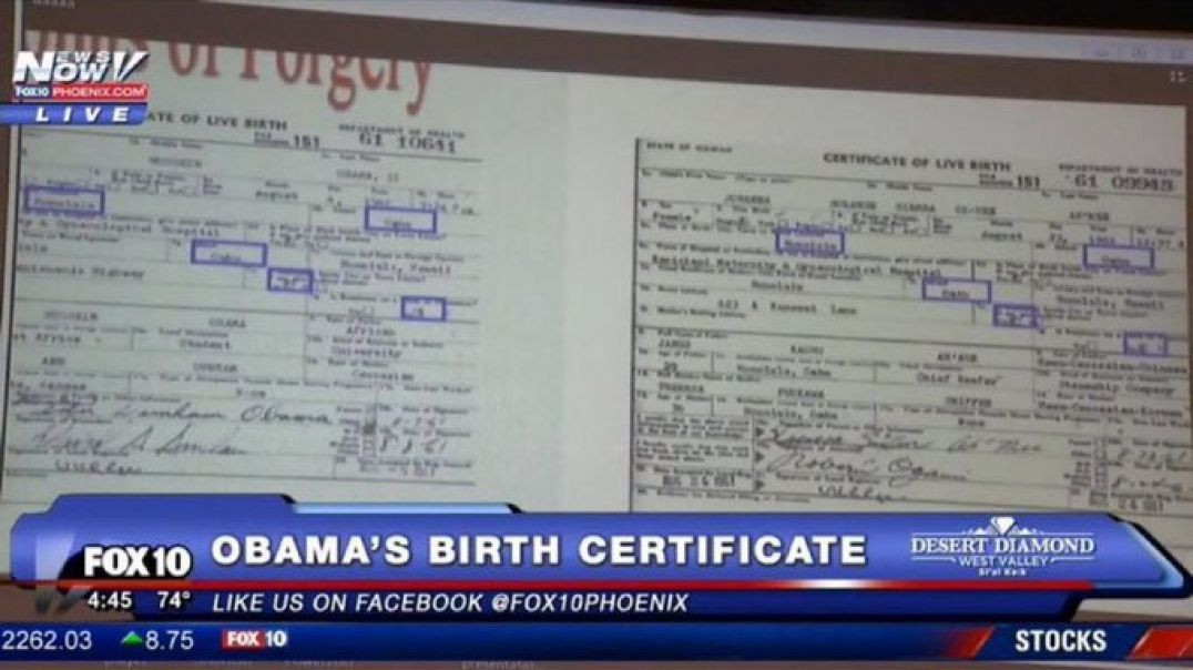 THE FRAUD OF THE BATHHOUSE BARRY BIRTH CERTIFICATE IS BEING EXPOSED❗