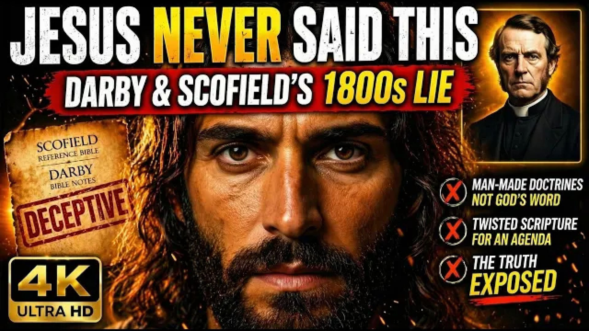 JESUS NEVER SAID THISː DARBY AND SCOFIELD TURNED ISRAEL INTO A FAKE HOLY LAND LIE❗