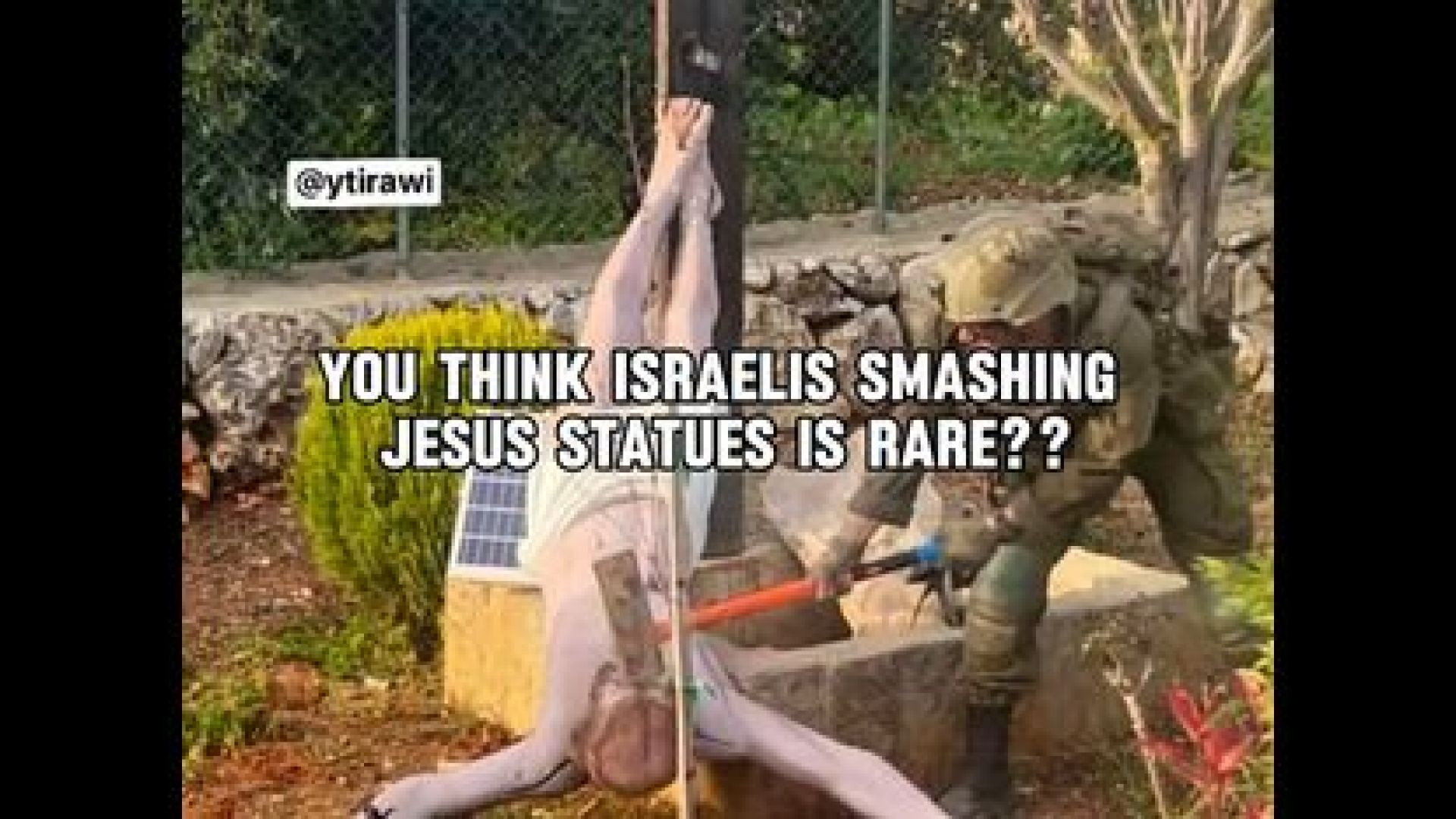 ⁣YOU THINK ISRAELIS SMASHING JESUS STATUES IS RARE IN ISRAEL❓ THINK AGAIN ₪ WATCH THIS