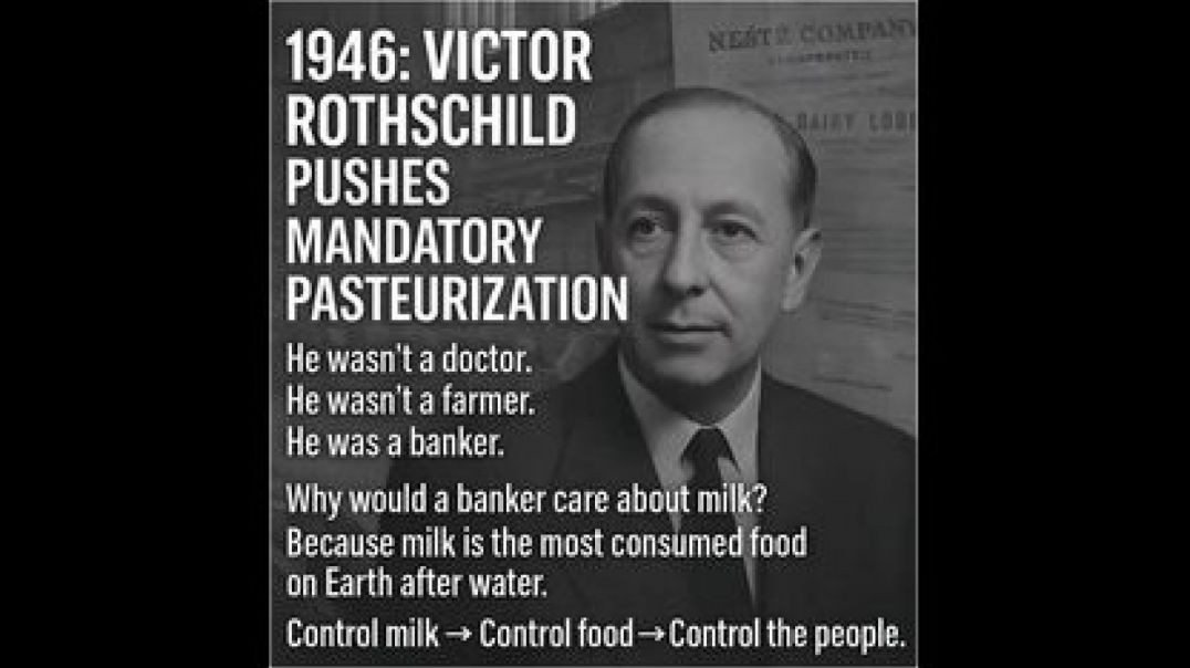EVERYBODY USED TO DRINK RAW MILK 🥛 STRAIGHT FROM COWS 🐮 UNTIL VICTOR ROTHSCHILD IN 1946