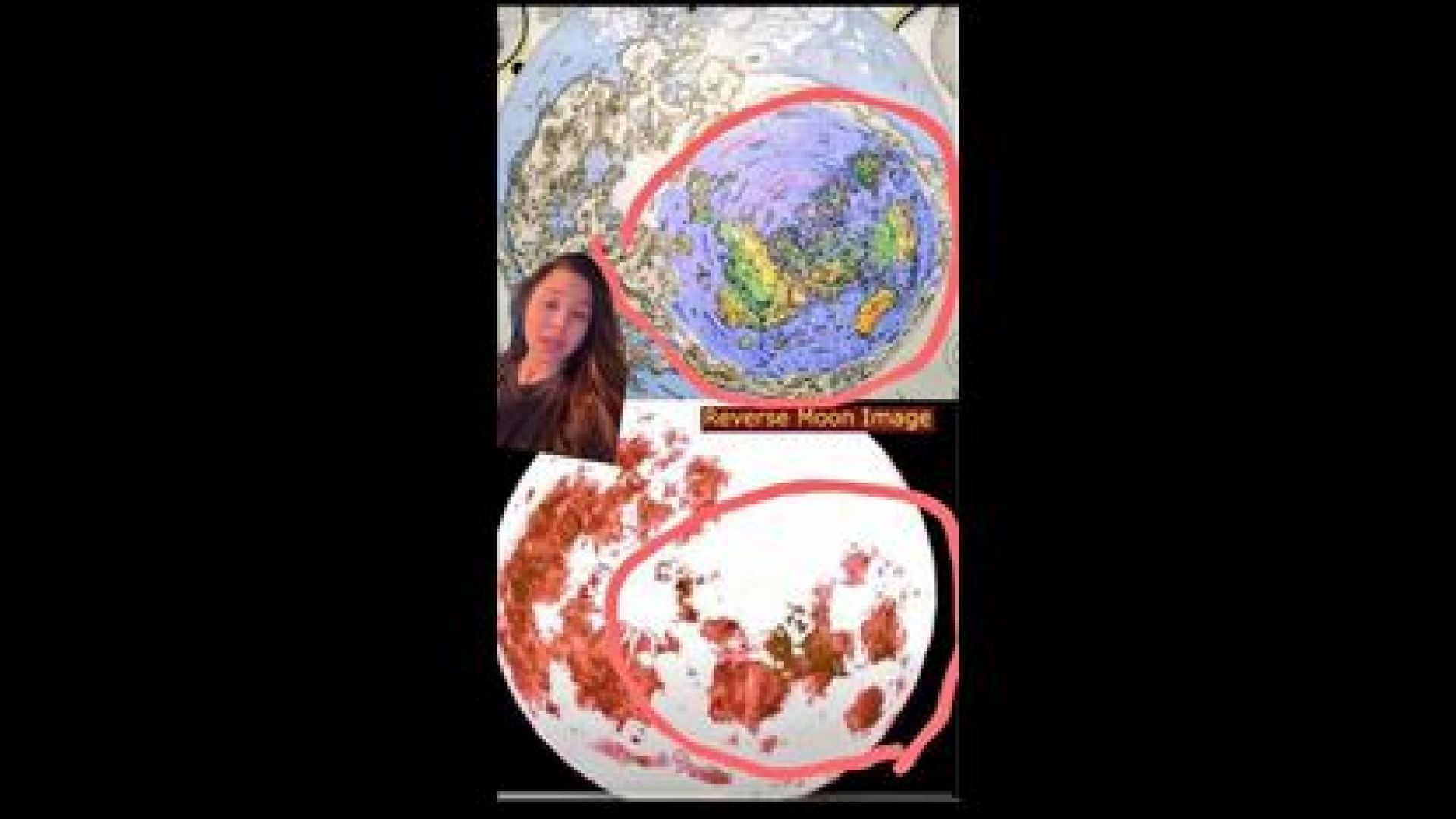 YOU CAN SEE A MAP OF THE KNOWN WORLD IN THE MOON 🌕 AND THERE SEEMS TO BE 53 PERCENT MORE LAND❗