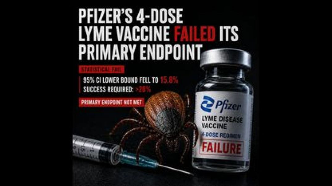 PFIZER 4-DOSE LYME DISEASE VACCINE IS COMPLETE GARBAGE ⚕ THE TRIAL FAILED ITS PRIMARY ENDPOINT