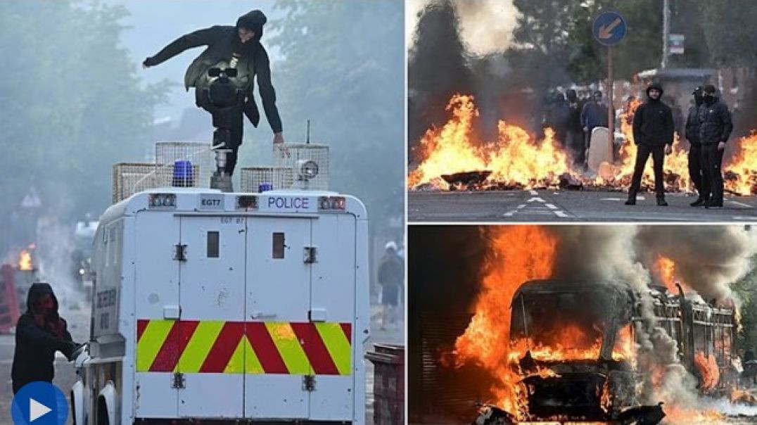 CHAOS IN BELFASTː OUTRAGE, HOMES AND VEHICLES BURN DOWN AFTER MAN STABBED BY ASYLUM SEEKER
