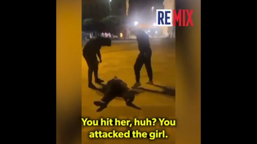 A GROUP OF EUROPEAN YOUTHS BTFO A MUSLIM MAN 🥊 AFTER HE ALLEGEDLY HIT A GIRL FROM THE GROUP