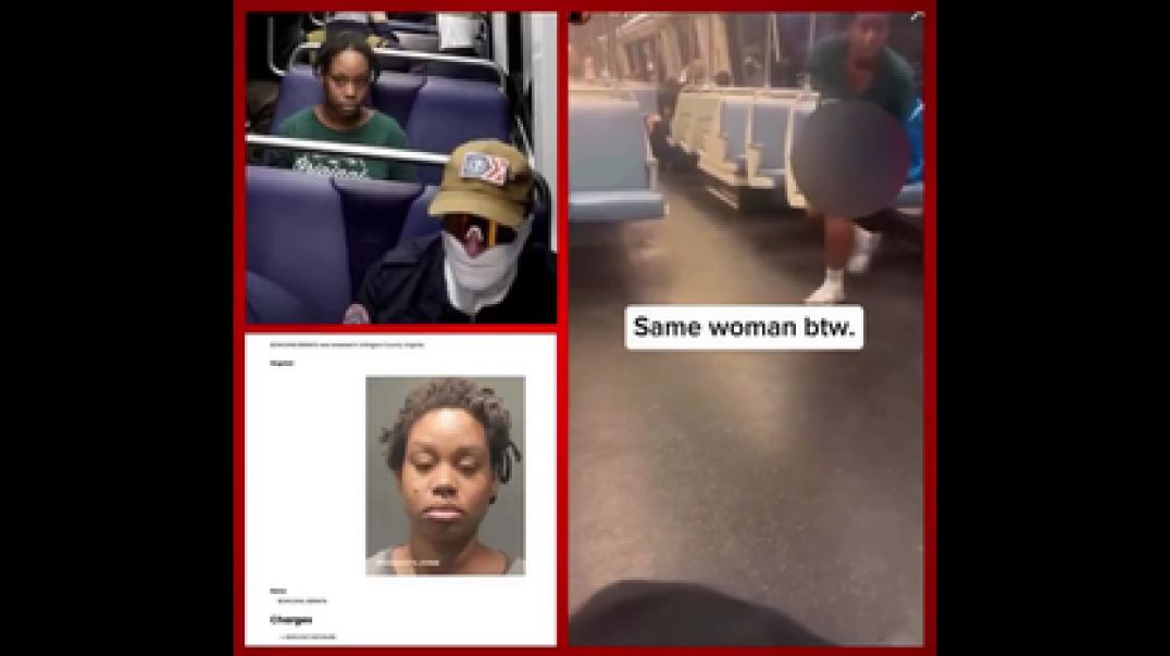 BERNITA BOWLING, THE BRAVE BLACK WOMAN RIDING THE TRAIN WITH PATRIOT FRONT SHOWING HER ASS❗