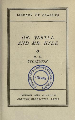 Stevenson, Robert Louis.: Dr. Jekyll and Mr. Hyde (1900, Collins)