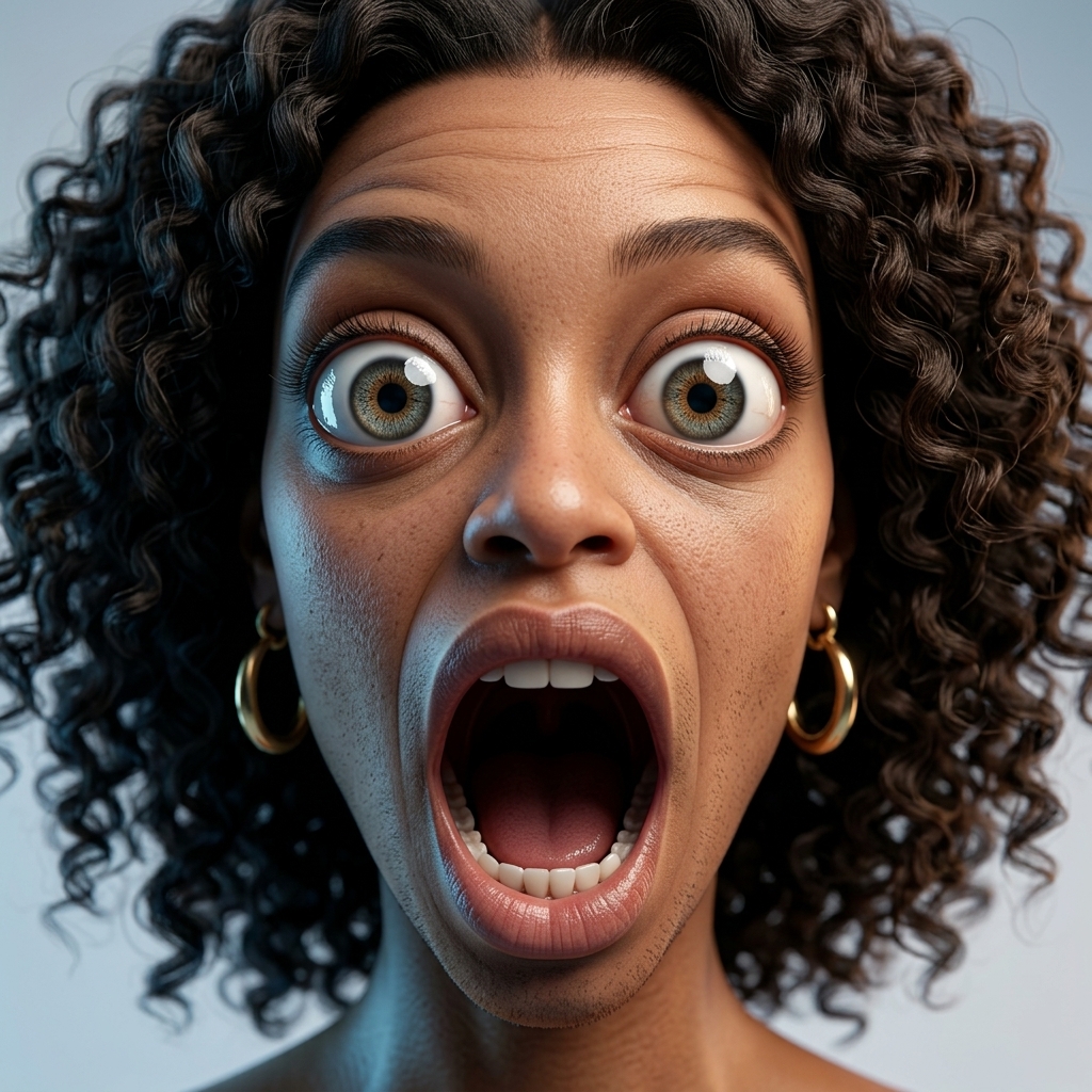 3D Hyper-Realistic Caricature Portrait with Exaggerated Eyes