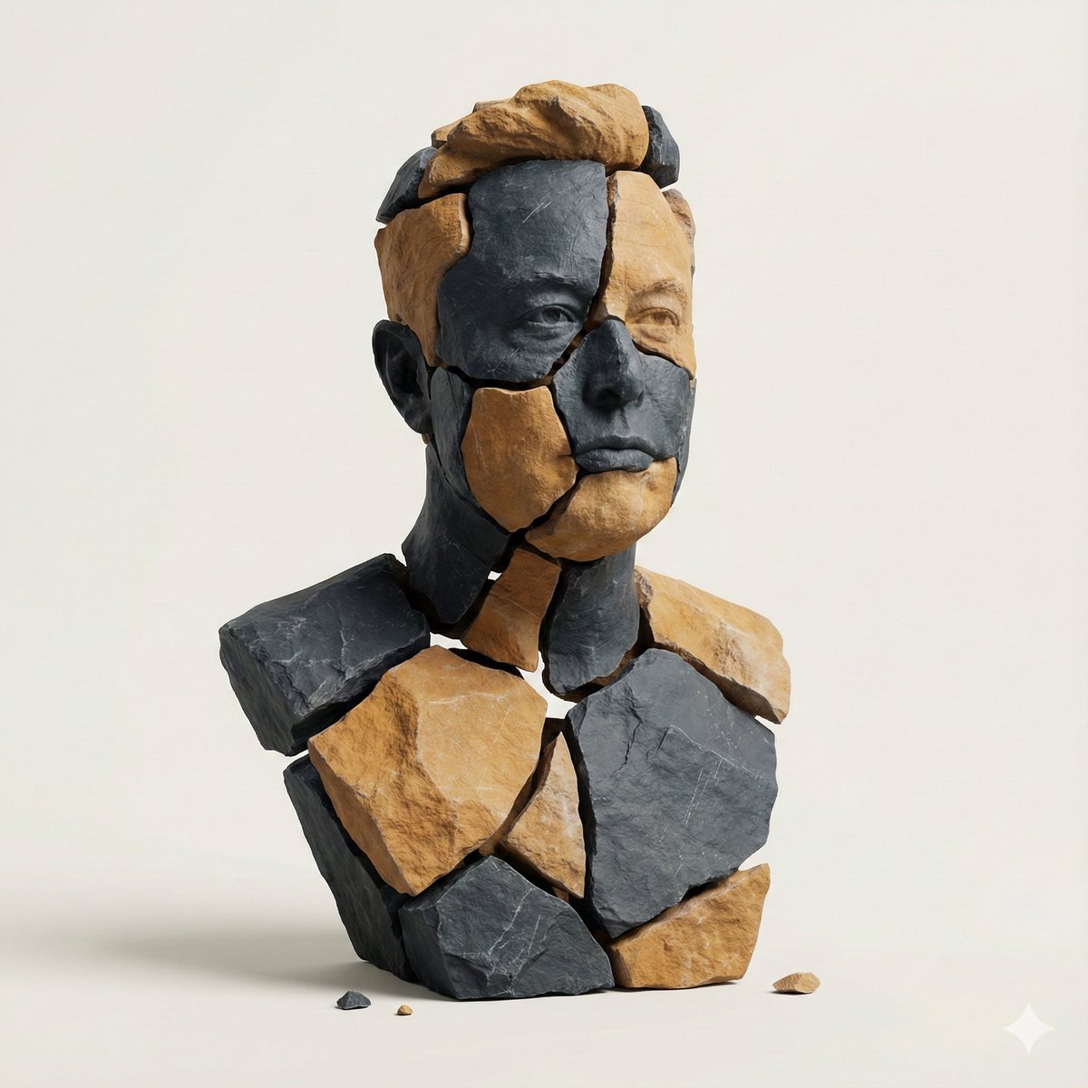 AI Prompt for 3D Fragmented Stone Sculpture Art in Hyper-Real Style