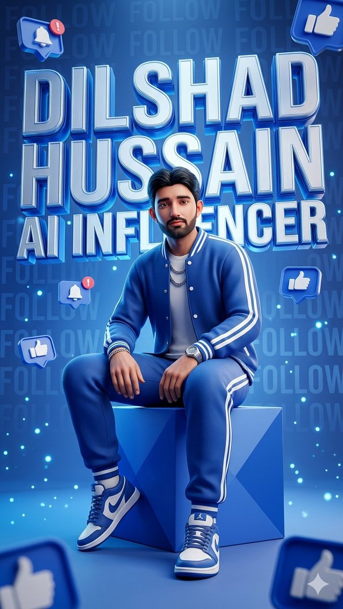 AI Prompt for 3D Influencer Poster