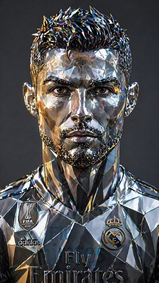 AI Prompt for a Futuristic Low-Poly Metallic Portrait