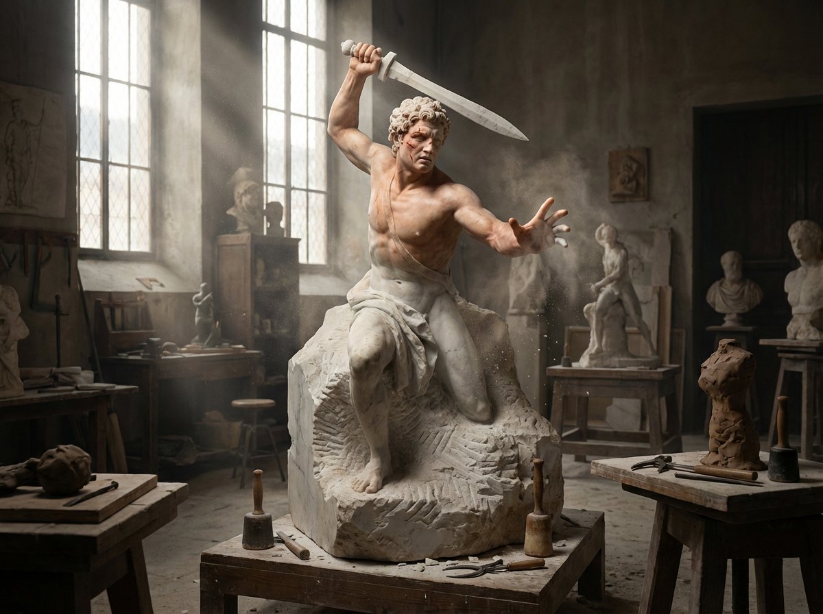 AI Prompt for Cinematic Renaissance Sculpture Image