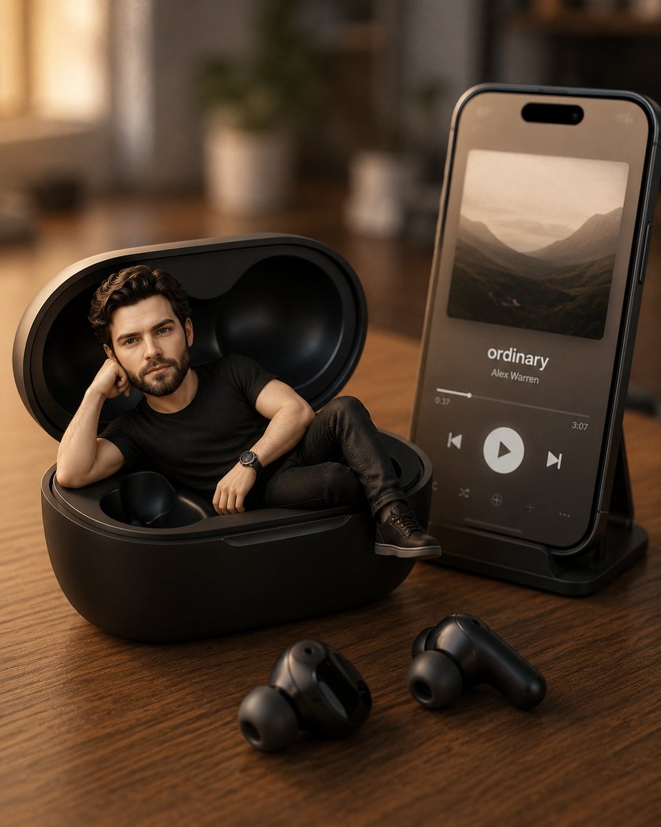AI Prompt for Creating Chibi Wireless Earbuds Scene