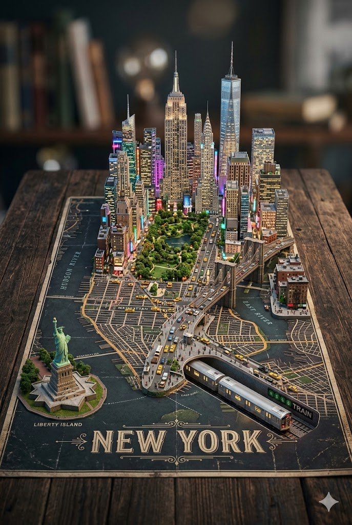 AI Prompt for Creating Realistic 3D Cityscapes with Vehicles and Neon Elements