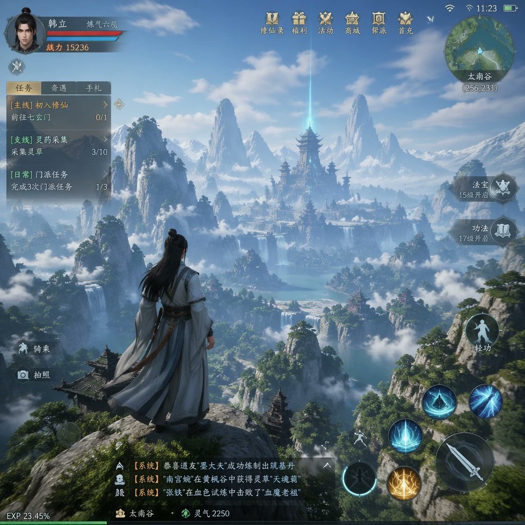 AI Prompt for Creating Realistic Open-World ARPG Screenshot