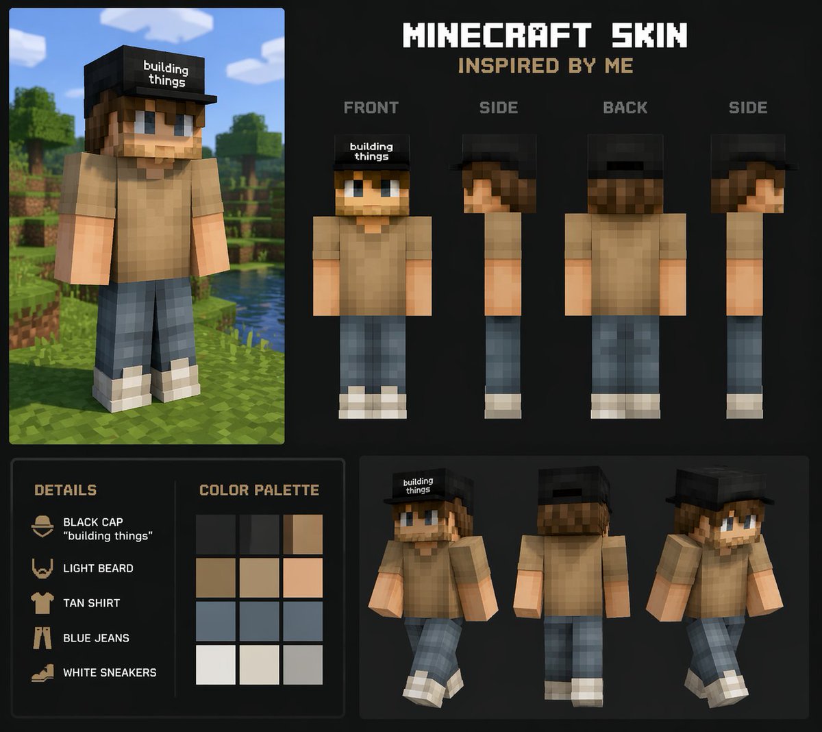 AI Prompt for Custom Minecraft Skin in Pixel Art Style