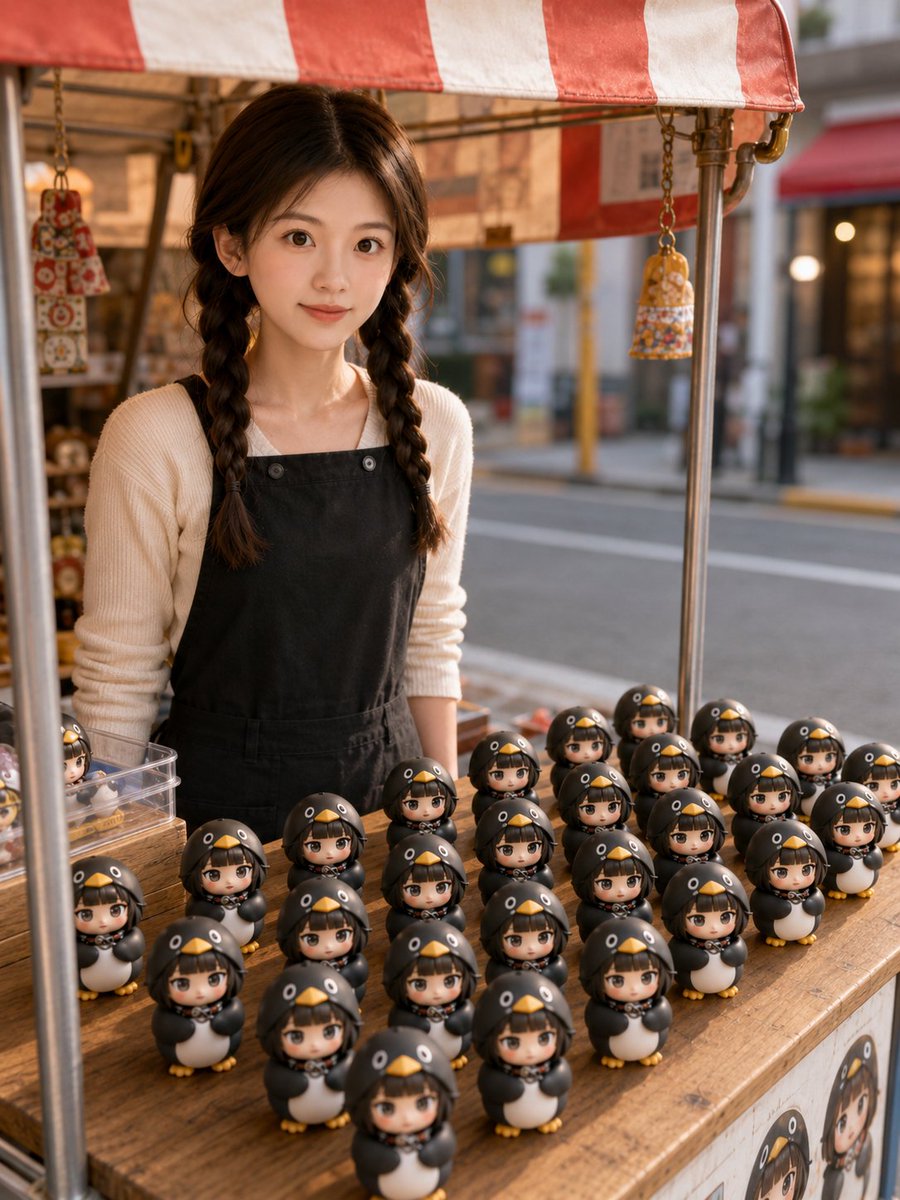 AI Prompt for Cute 3D Chibi Toy Vendor Scene with Custom Figurines